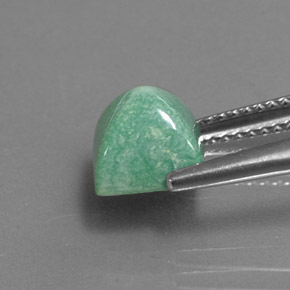 Turchese naturale verde da 2,43 ct, quadrato, opaco