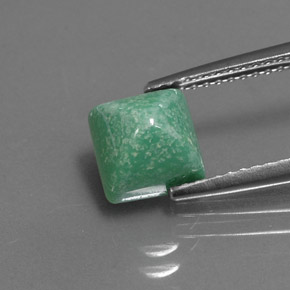 Turchese naturale verde da 2,05 ct, quadrato, opaco