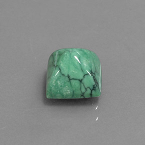 Turchese naturale verde da 2,16 ct, quadrato, opaco