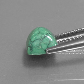 Turchese naturale verde da 2,16 ct, quadrato, opaco