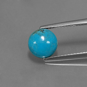 Turchese Blu naturale da 1.53 ct, Taglio rotondo, Opaco