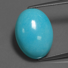 Turchese Blu naturale da 12.88 ct, Taglio ovale, Opaco