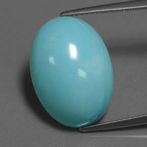 Turchese naturale blu da 11,14 ct, taglio ovale, opaco
