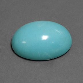 Turchese naturale blu da 11,14 ct, taglio ovale, opaco