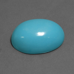 Turchese Blu naturale da 11.44 ct, Taglio ovale, Opaco
