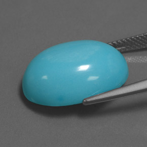 Turchese Blu naturale da 11.44 ct, Taglio ovale, Opaco
