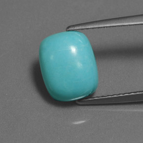 Turchese Blu naturale da 2.62 ct, Taglio a cuscino, Opaco
