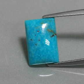 Turchese Blu naturale da 3.25 ct, Taglio a baguette, Opaco