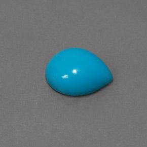 Turchese naturale blu da 2,00 ct, taglio a pera, opaco