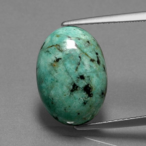 Turchese Blu verde naturale da 6.86 ct, Taglio ovale, Opaco