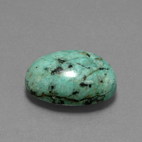 Turchese Blu verde naturale da 6.86 ct, Taglio ovale, Opaco