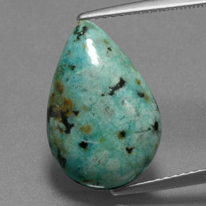 Turchese Blu verde naturale da 5.71 ct, Forma a pera, Opaco