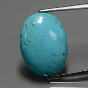 Turchese Blu naturale da 5.65 ct, Taglio ovale, Opaco