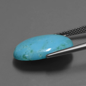 Turchese Blu naturale da 5.65 ct, Taglio ovale, Opaco