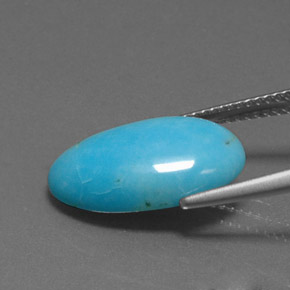 Turchese blu naturale da 3,96 ct, forma fantasia, opaco