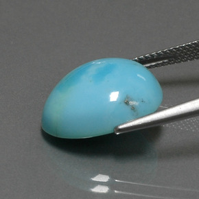 Turchese naturale blu da 6,21 ct, forma fantasia, opaco