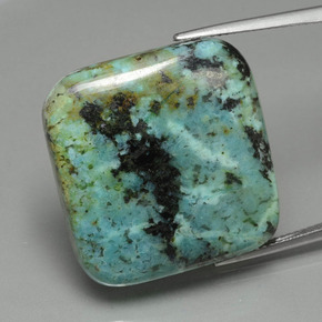 Turchese Blu verde naturale da 35.66 ct, Quadrato, Opaco
