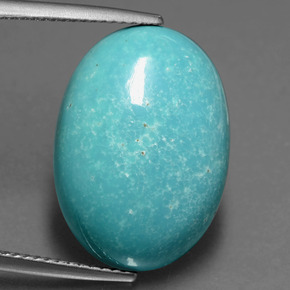 Turchese Blu verde naturale da 12.39 ct, Taglio ovale, Opaco