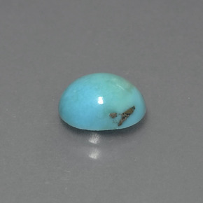Turchese naturale verde da 1,27 ct, taglio ovale, opaco