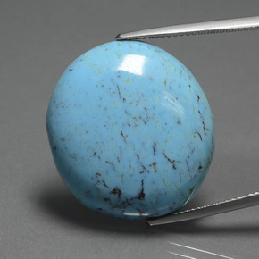 Turchese naturale blu da 20,47 ct, taglio ovale, opaco