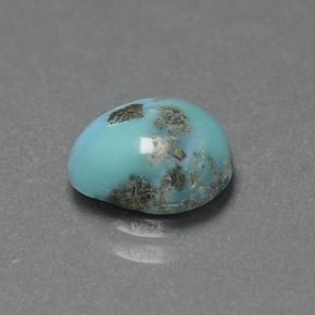 Turchese naturale blu da 1,83 ct, forma fantasia, opaco