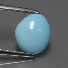 Turchese naturale blu da 0,91 ct, forma fantasia, opaco