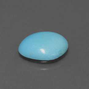 Turchese naturale blu da 0,91 ct, forma fantasia, opaco