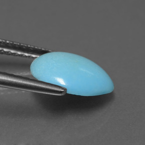 Turchese naturale blu da 0,91 ct, forma fantasia, opaco
