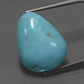 Turchese Blu naturale da 16.07 ct, Forma a pera, Opaco