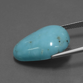 Turchese Blu naturale da 16.07 ct, Forma a pera, Opaco