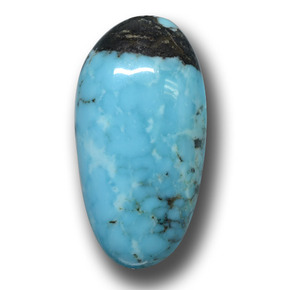 Turchese naturale blu da 10,37 ct, forma fantasia, opaco