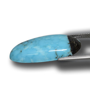 Turchese naturale blu da 10,37 ct, forma fantasia, opaco