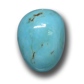 Turchese naturale blu da 7,21 ct, forma fantasia, opaco