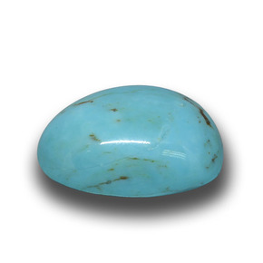 Turchese naturale blu da 7,21 ct, forma fantasia, opaco