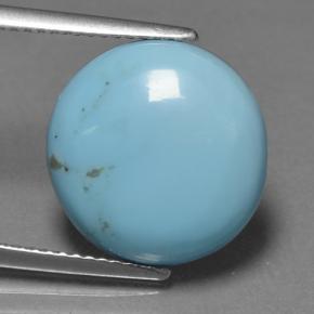 Turchese Blu naturale da 6.44 ct, Taglio rotondo, Opaco
