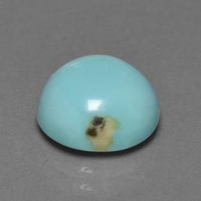 Turchese Blu naturale da 3.38 ct, Taglio rotondo, Opaco