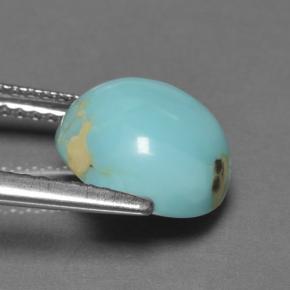 Turchese Blu naturale da 3.38 ct, Taglio rotondo, Opaco