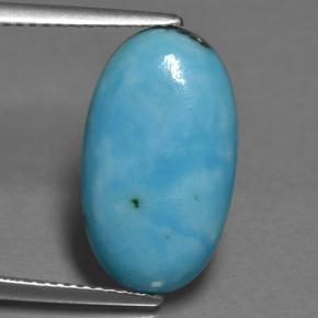 Turchese naturale blu da 5,20 ct, taglio ovale, opaco