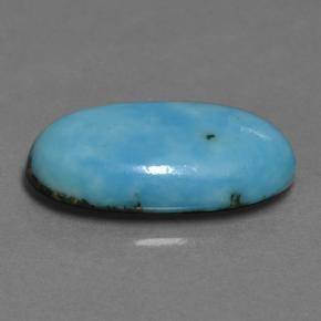 Turchese naturale blu da 5,20 ct, taglio ovale, opaco