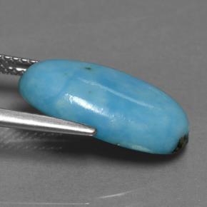 Turchese naturale blu da 5,20 ct, taglio ovale, opaco
