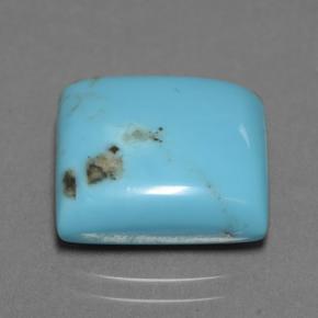 Turchese naturale blu da 9,94 ct, quadrato, opaco