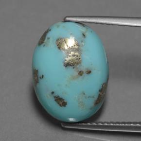 Turchese Blu naturale da 8.44 ct, Taglio ovale, Opaco