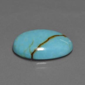 Turchese Blu naturale da 7.75 ct, Taglio ovale, Opaco