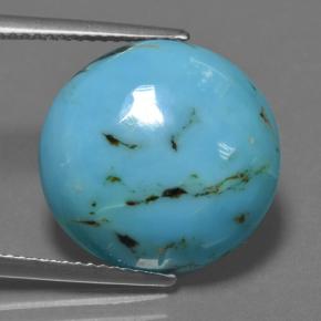 Turchese Blu naturale da 9.94 ct, Taglio rotondo, Opaco