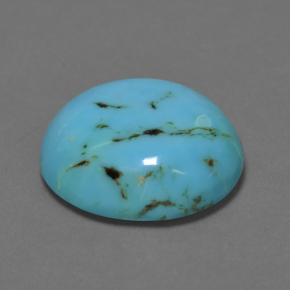Turchese Blu naturale da 9.94 ct, Taglio rotondo, Opaco