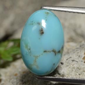 Turchese Blu naturale da 3.64 ct, Taglio ovale, Opaco