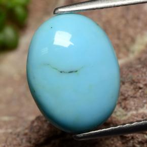 Turchese Blu naturale da 2.29 ct, Taglio ovale, Opaco