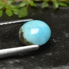 Turchese Blu naturale da 0.78 ct, Taglio rotondo, Opaco