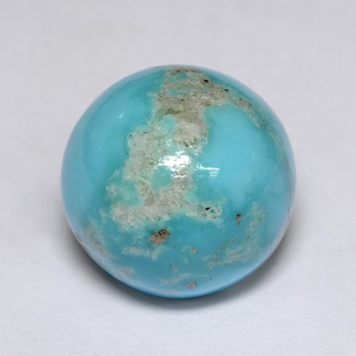 Turchese Blu naturale da 5.67 ct, Taglio rotondo, Opaco
