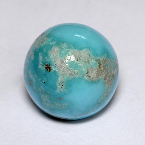 Turchese Blu naturale da 5.67 ct, Taglio rotondo, Opaco